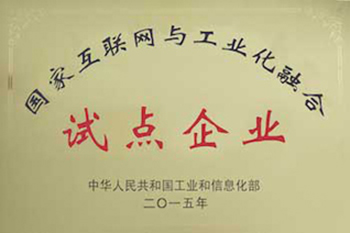 國家互聯(lián)網(wǎng)與工業(yè)化融合試點企業(yè)
